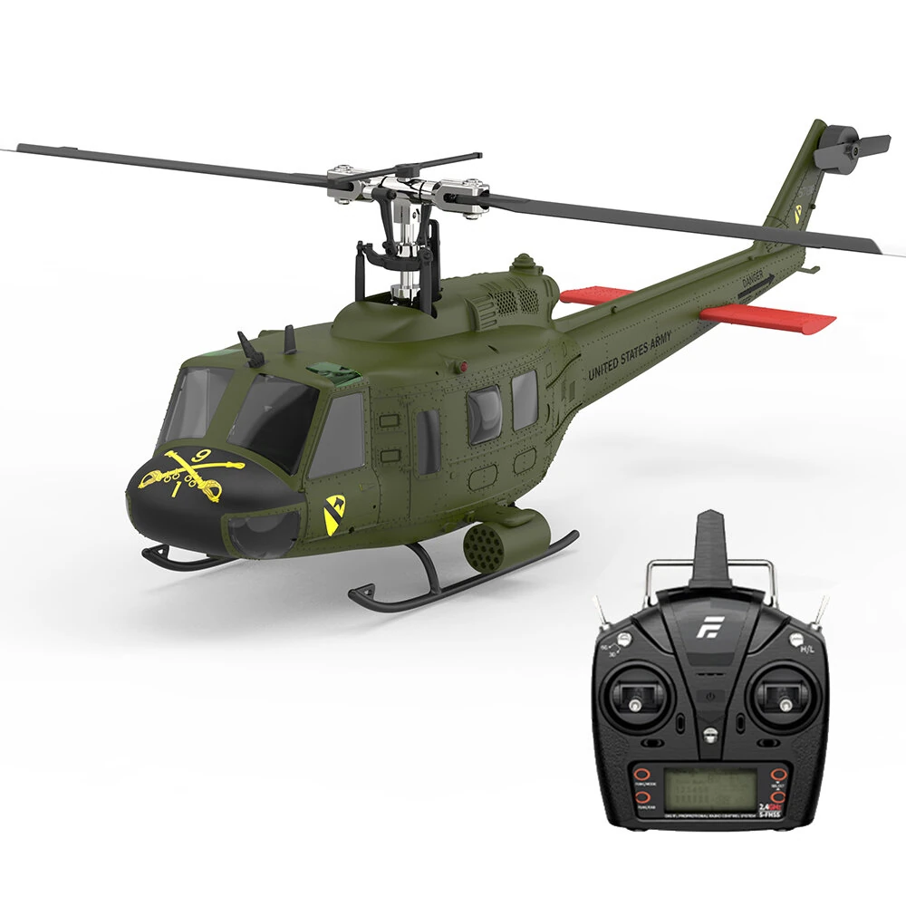 Eachine E190 PRO UH-1 2.4G 6CH 3D6G 1:34 Scale Huey Dual Brushless Motor Flybarless RC Helicopter Compatible with FUTABA S-FHSS