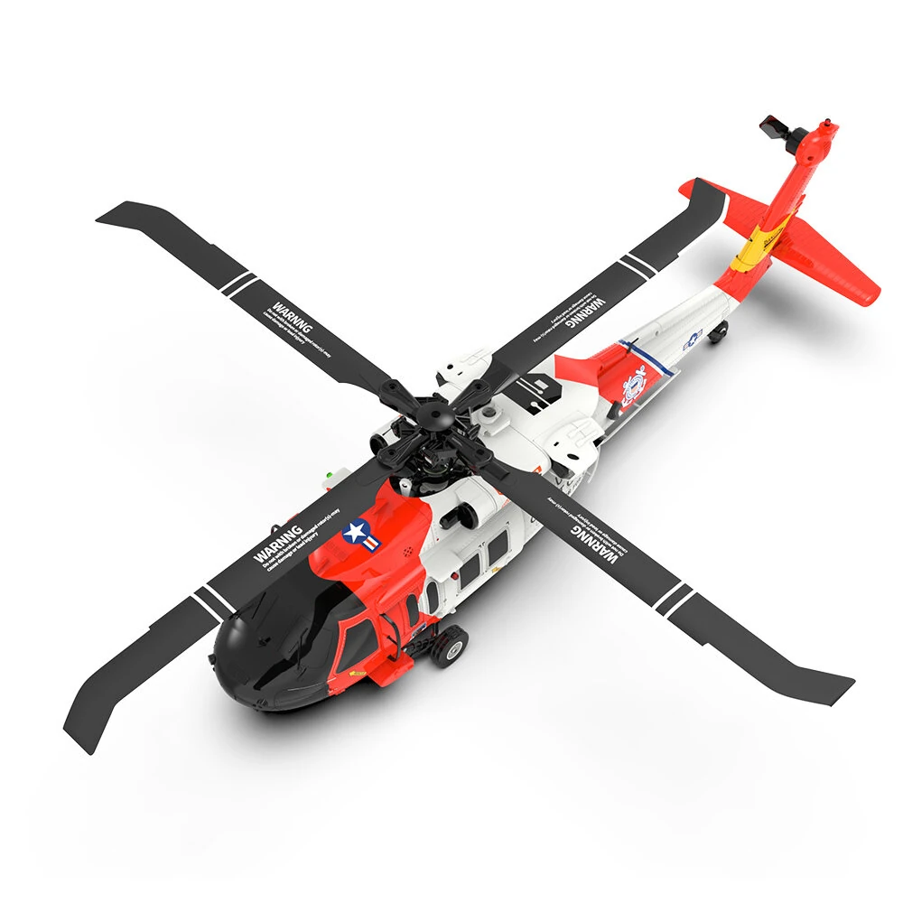 Eachine E200 EXP 2.4G 6CH 6-Axis Gyro Optical Flow Localization Dual Brushless Motor 1:47 Scale Flybarless MH-60 Coasts Guard Resure RC Helicopter