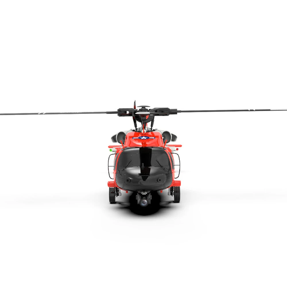 Eachine E200 EXP 2.4G 6CH 6-Axis Gyro Optical Flow Localization Dual Brushless Motor 1:47 Scale Flybarless MH-60 Coasts Guard Resure RC Helicopter