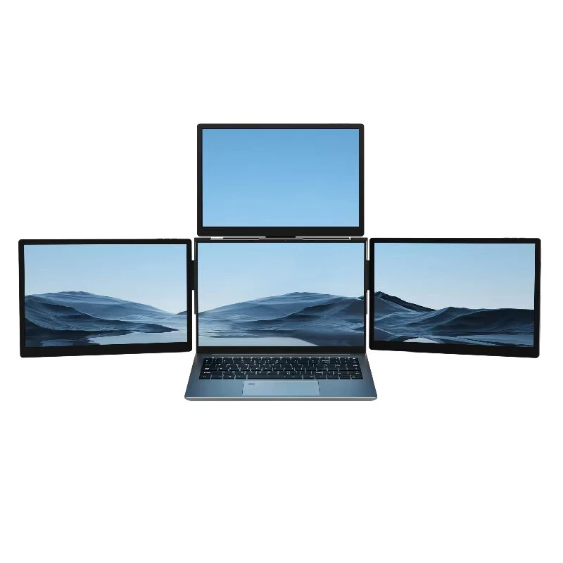 ArieScreen 13S Triple Laptop Expansion Screen 13.3Inch 1920x1200 Three Displays with Multifunction Back Clip USB3.0*4/Type-C Interface Display Screen for 13.6-16inch Laptop