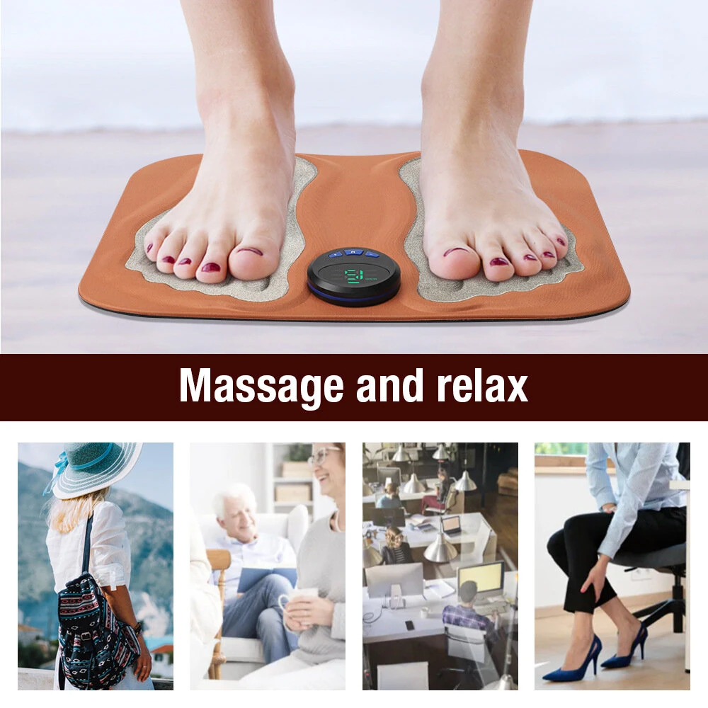 6 Mode 3D Electric Foot Massager Foot Pad 15 Speed Micro Current Pulse Calf  Foot Massager Micro Current Foot Massage Pad