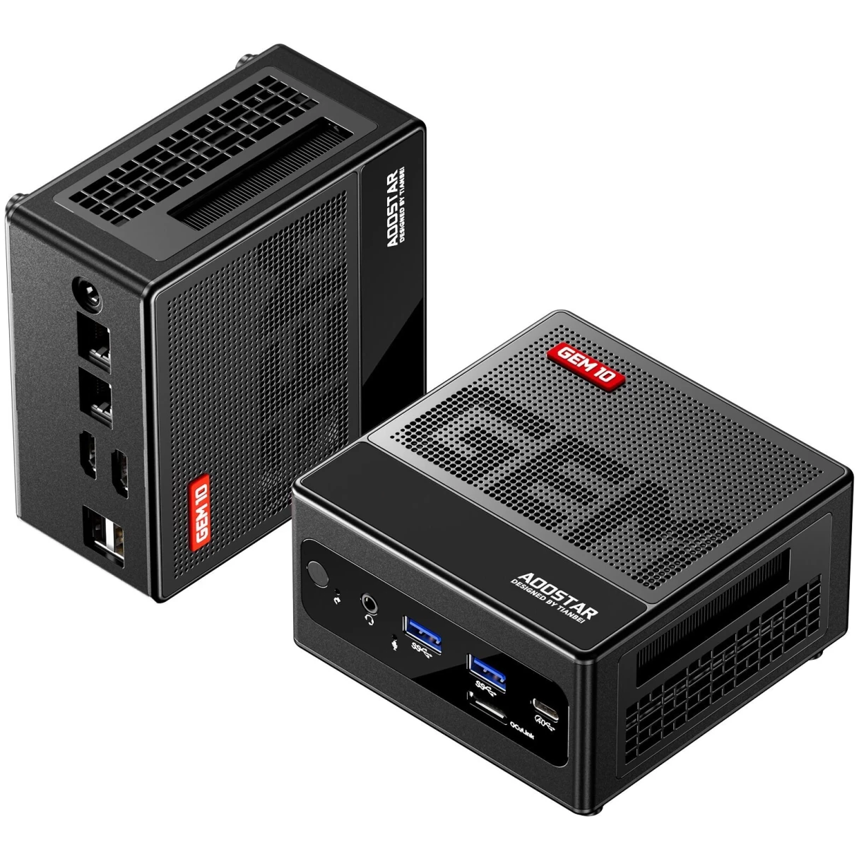 AOOSTAR GEM10 Mini PC AMD Ryzen 7 6800H 8 Core 16 Thread 32GB DDR5 1TB SSD Windows 11 Pro WIFI6 BT5.2 4K Triple Screen Output Mini Computer Desktop PC