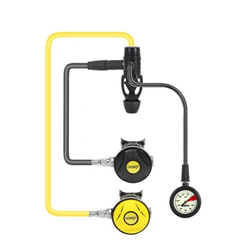 [EU Direct] DIDEEP Diving First Stage Regulator Pressure Reducing Valve Respirator Set Diving Primary Head + Secondary Respiratory Regulator Equipment Full Set
