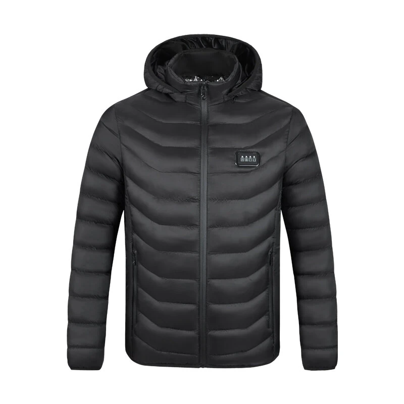 TENGOO HZ-23 23 Zones Heated Jacket - Four-control, USB & DC Port, Smart Thermal Warm Jacket Uniex Heated Hooded Coat Outdoor Sportswear