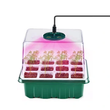5 Packs Seed Starter Tray Kit with Enhanced Humidity Control System Reusable Silicone Trays 60 Dynamic Growth Cells 4 Spectrum Lights Effective Drainage Holes for Optimal Plant Growth