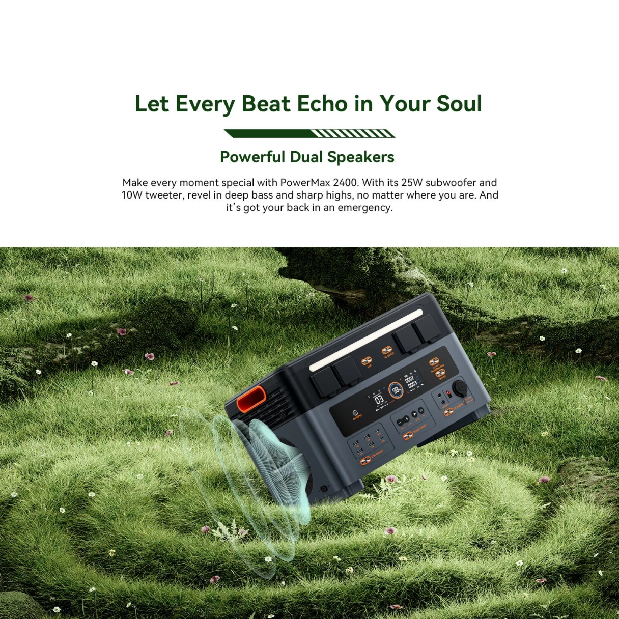 [EU Direct] Blackview Oscal PowerMax 2400 Portable Power Station, 1872Wh LiFePO4 Battery Solar Generator 2400W AC Output , App Control, LED Light, UPS 0.01s, Wireless Charging Backup Power -EU Plug