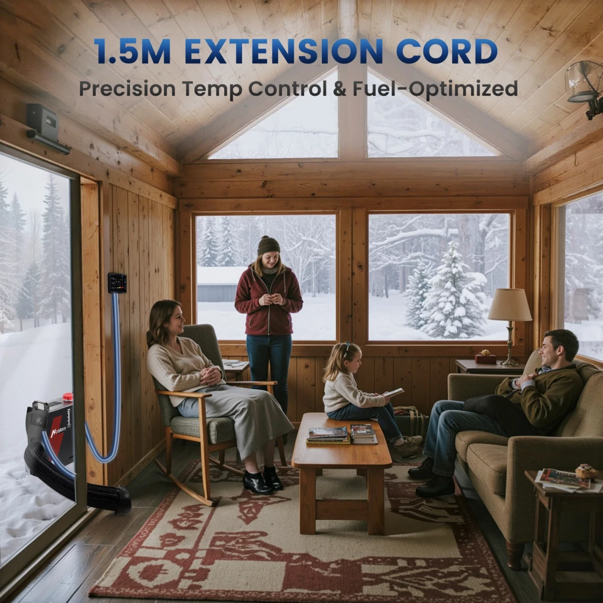 HCALORY HBS1S 8KW Diesel Heater Portable Diesel Air Heater with App Control 10-Temperature Settings 28% Boost in Burning Efficiency Auto Start-Stop and 110V AC 12V 24V DC for Car Campers