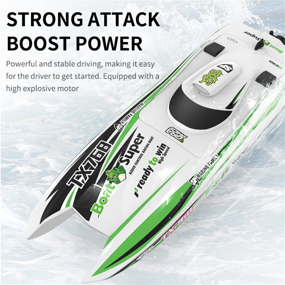 TY XIN 768 Brushless RTR 2.4G 30km/h RC Boat Jet Speedboat Water Cooling Waterproof Remote Control Ship High Speed Full Proportional Vehicles Models Toys