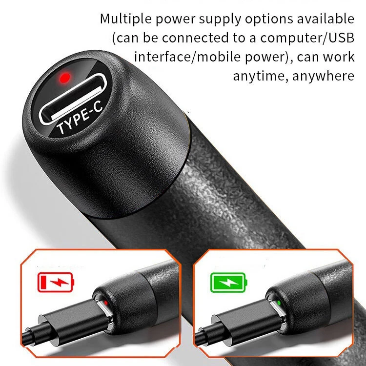 USB Cordless Soldering Iron Type-C Interface Mini Soldering Iron Set Electric Soldering Iron Adjustable Temperature 5V 8W