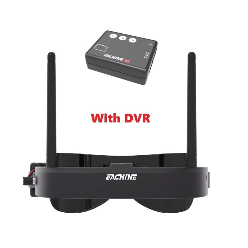 Eachine EV100 5.8G 72CH 720*540 FPV Goggles with Dual Antennas& Fan 18650 Battery Case For RC Drone