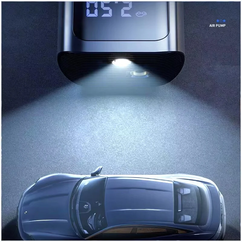 12V 150PSI Smart Mini Cordless Car Tire Inflator Pump with Built-In LED Light 8000mAh Portable Car Air Compressor Electric Cordless Tire Inflator Pump for Car Motorcycle Balls