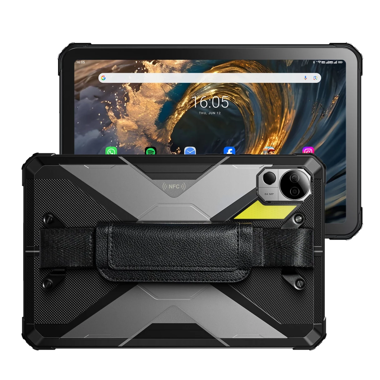 FOSSiBOT DT3 MediaTek Dimensity 7300 Octa Core 12GB RAM +20GB Virtual Memory 256GB ROM 5G LTE 10.4 Inch 2K Screen WIFI6 Android 15 21650mAh Battery 64MP+32MP Camera IP68 IP69K Rugged Tablet