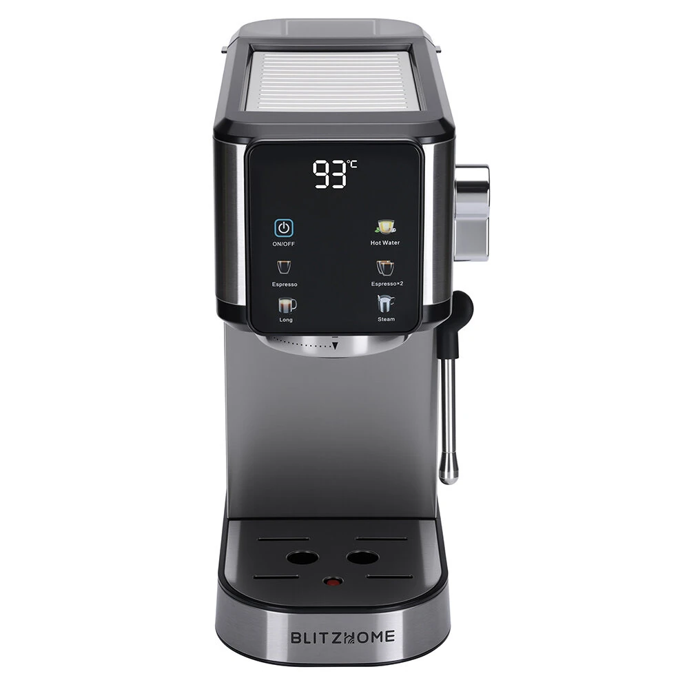 BlitzHome® CM5105 Semi-Automatic Espresso Coffee Machine 20Bar 1350W with Touchscreen Control Cup Warmer 1L Removable Water Tank