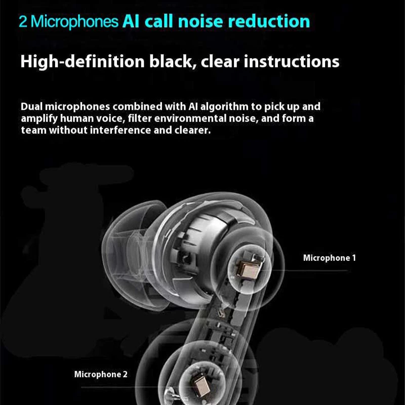 OnePlus Buds Ace2 TWS bluetooth 5.4 Headset Wireless ANC Earphone 12.4mm Large Moving Coil Deep Bass Dual Mic AI Call Noise Cancelling 43H Playback IP55 Waterproof Low Game Delay In-ear Sports Headphones