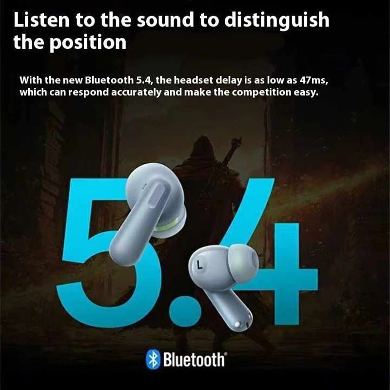 OnePlus Buds Ace2 TWS bluetooth 5.4 Headset Wireless ANC Earphone 12.4mm Large Moving Coil Deep Bass Dual Mic AI Call Noise Cancelling 43H Playback IP55 Waterproof Low Game Delay In-ear Sports Headphones