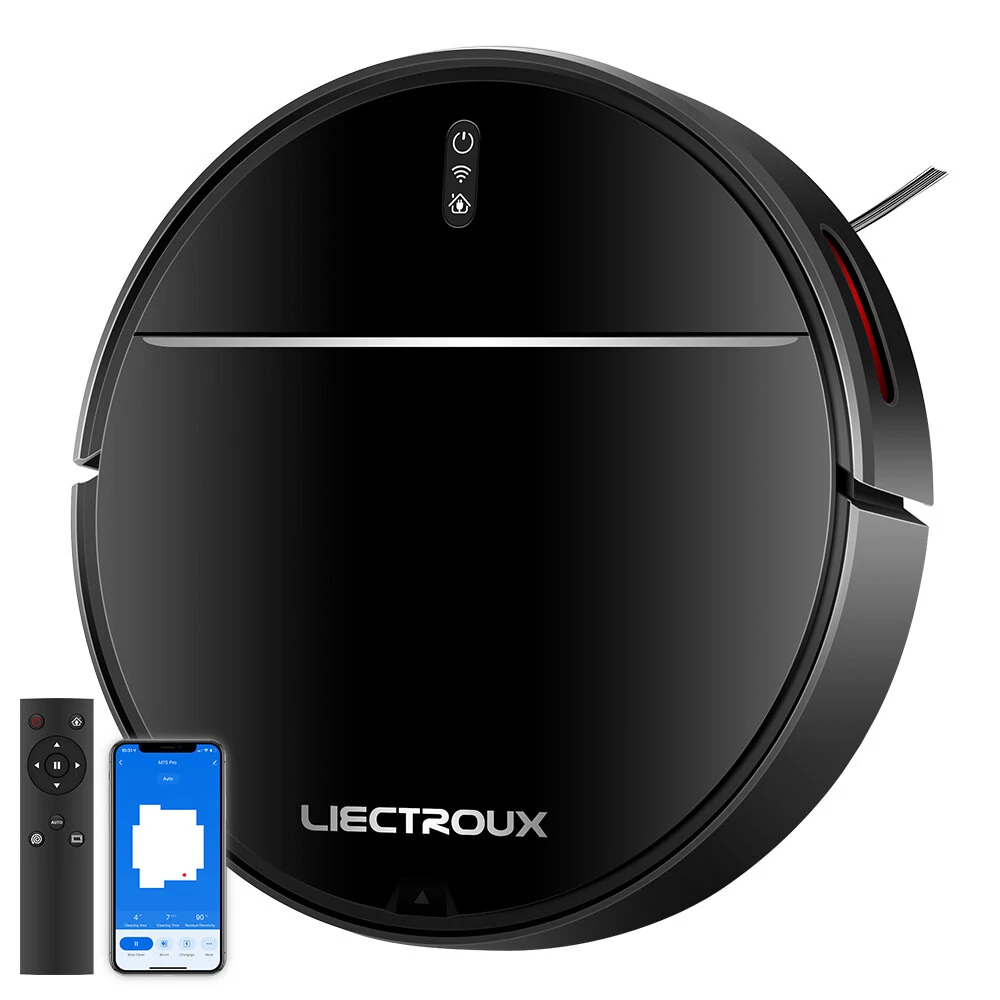 Liectroux M7S PRO Robot Vacuum Cleaner Smart Dynamic Navigation WiFi App Alexa with 200ML Water Tank Wet Mopping
