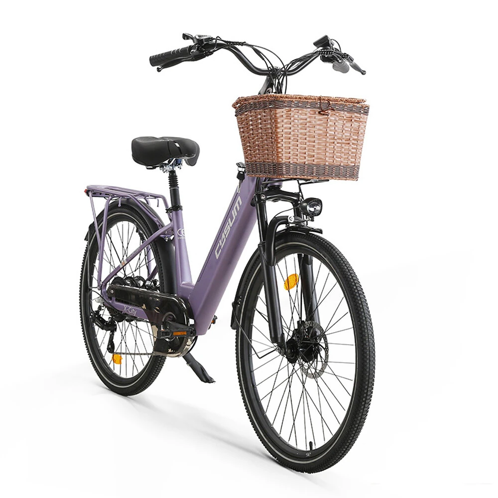 [EU Direct] CYSUM X-city Electric Bike 48V 10.4Ah Battery 250W Motor Top Speed 25KM/H 26inches Tires 80KM Max Mileage 120KG Max Load Sustainable Commuting Electric Bicycle