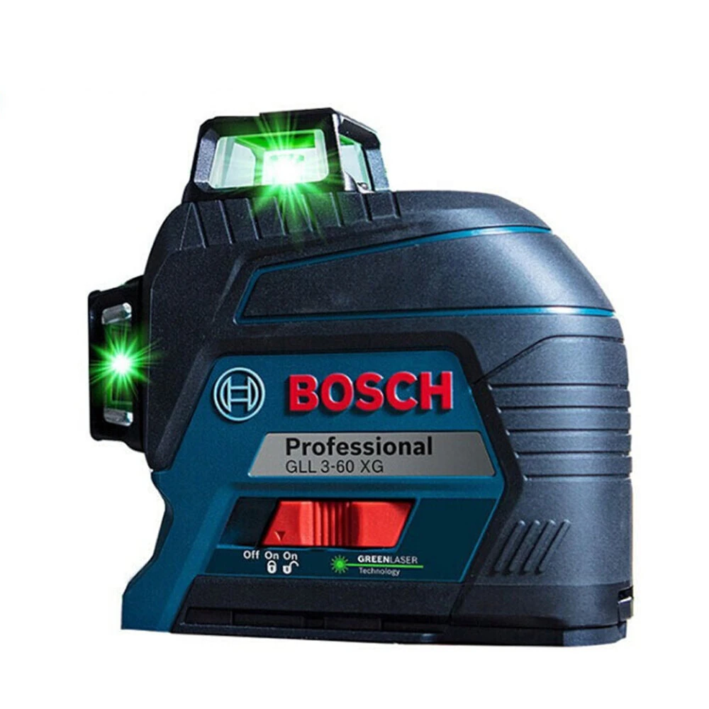 GLL3-60XG 3D Green Laser Level 12 Lines Auto-Leveling 30m Range IP54 High Accuracy Construction Tool
