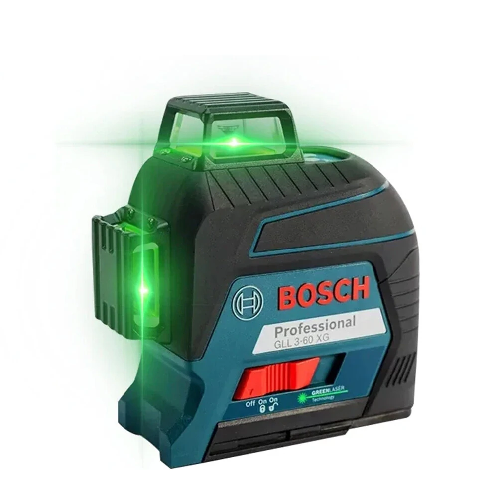 GLL3-60XG 3D Green Laser Level 12 Lines Auto-Leveling 30m Range IP54 High Accuracy Construction Tool