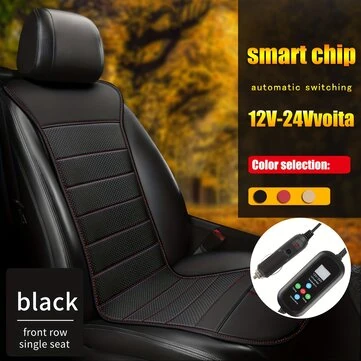 Car Seat Heater Cushion 12V24V Winter Front Single Seat Heating Pad Car Electric Heating Mat Seat Mat Heating Vest Heated Car Seat Cushion for Winter