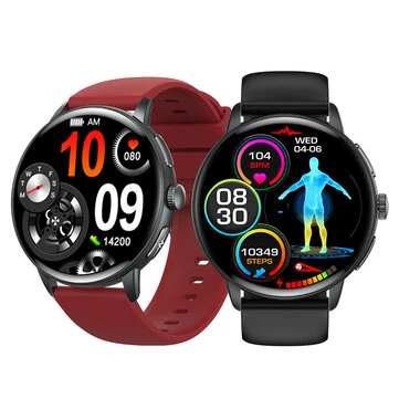 ET473 1.56-inch AMOLED ECG AI Assistant bluetooth Call Heart Rate Blood Pressure Blood Oxygen Monitor Sleep Monitoring Emotional Fatigue Detection Non-Invasive Blood Glucose Blood Component M