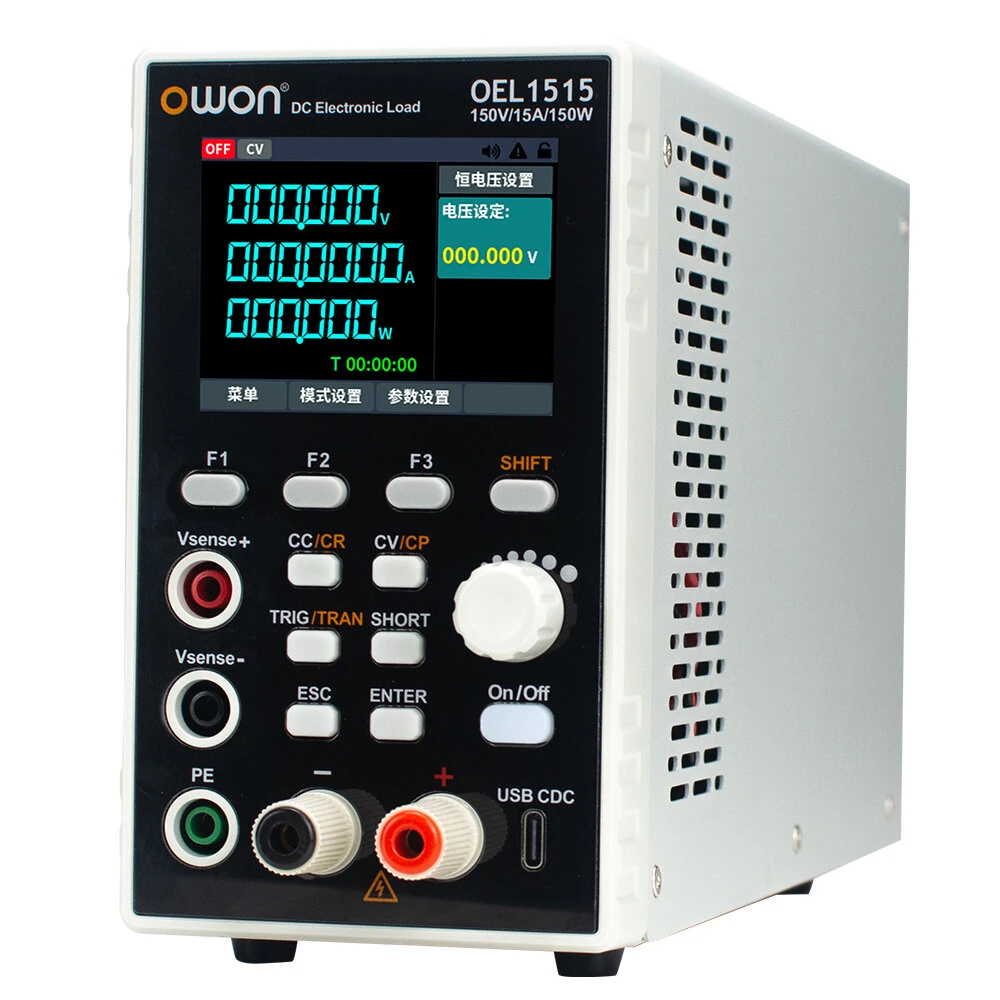 OWON Programmable DC Electronic Load 150W 300W Adjustable Power Supply Support RS485 RS232 SCPI  2.8-inch TFT LCD display OEL1515 OEL1520 OEL1530 OEL3015 OEL3020 OEL3030 EU Plug
