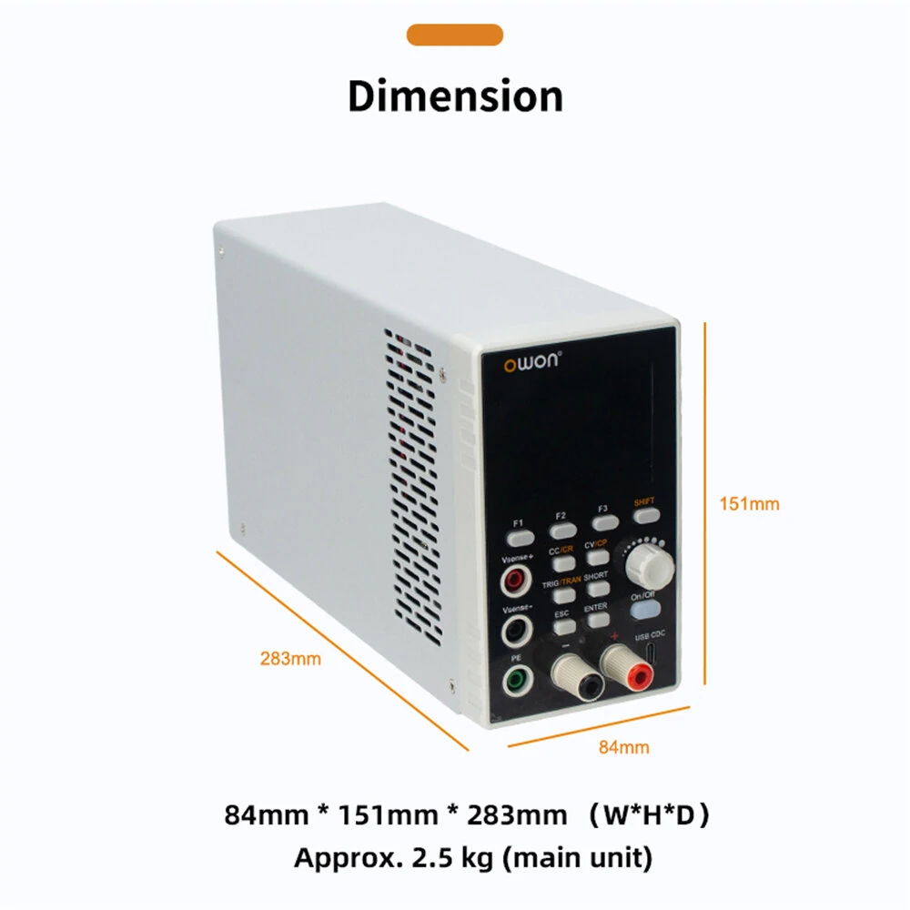OWON Programmable DC Electronic Load 150W 300W Adjustable Power Supply Support RS485 RS232 SCPI  2.8-inch TFT LCD display OEL1515 OEL1520 OEL1530 OEL3015 OEL3020 OEL3030 EU Plug