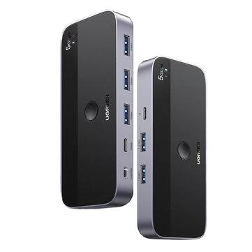 UGREEN CM662 USB KVM Switch USB 3.0 Switcher KVM Switch for PC Keyboard Mouse Printer 2 PCs Sharing 4 Devices USB Switch