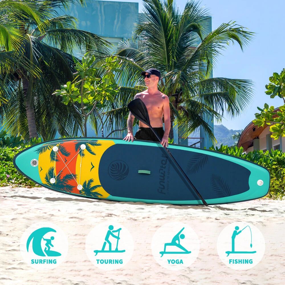 [EU Direct] FunWater 335*84*15CM Load 165KG+ Inflatable Stand Up Paddle Board Surfboard For Solor Adventure Fimaly Touring Unisex Adult Paddle Board SUPFW55A,SUPFW55B,SUPFW55C
