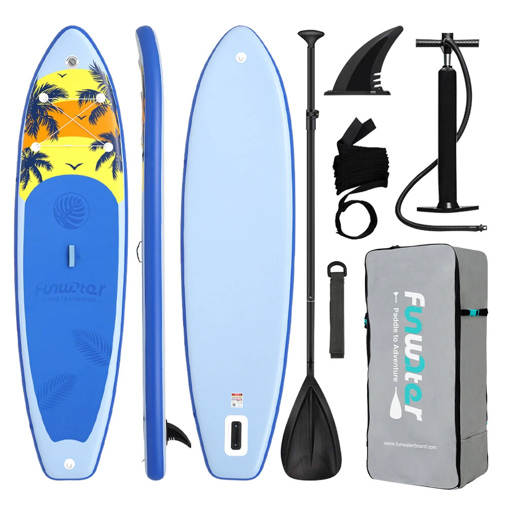 [EU Direct] FunWater 335*84*15CM Load 165KG+ Inflatable Stand Up Paddle Board Surfboard For Solor Adventure Fimaly Touring Unisex Adult Paddle Board SUPFW55A,SUPFW55B,SUPFW55C