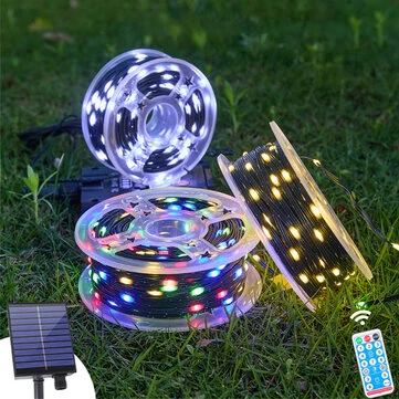 IPRee 32M LED Solar String Lights Fairy Green Wire Outdoor Christmas Light Tree Garland Waterproof  for New Year,Garden,Street Home Party Wedding Decorion Light