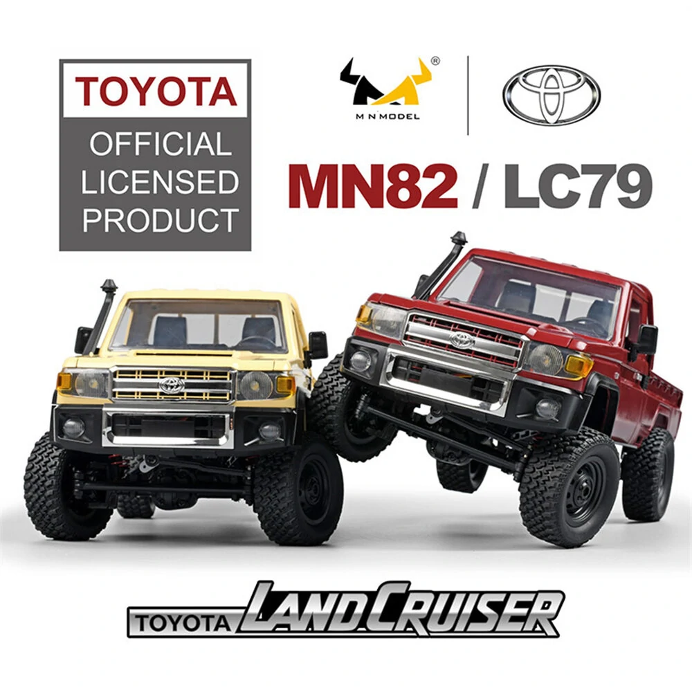 MNRC MN82 RTR 1/12 2.4G 4WD RC Car for TOYOTA Land Cruiser LC79 Rock Crawler LED Light Climbing Off-Road Truck Full Proportional Vehicles Models Toys