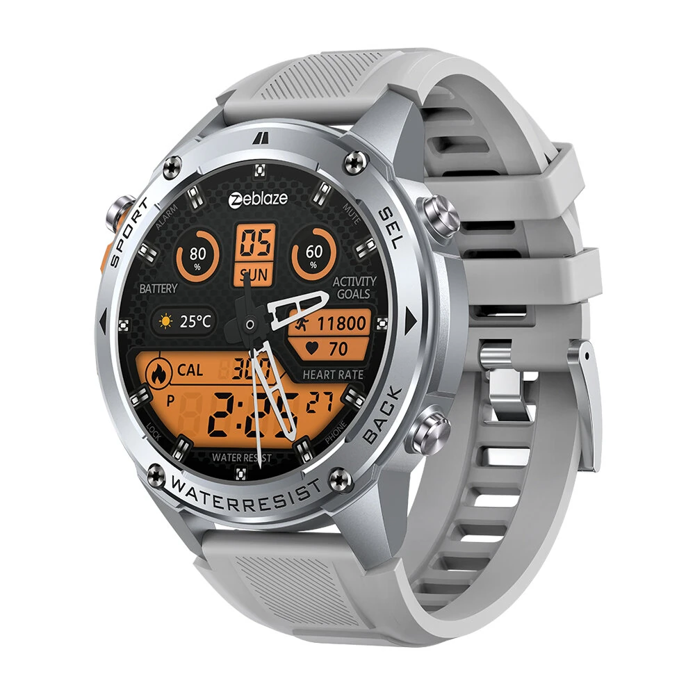 [World Premiere]Zeblaze Stratos 2 Ultra 1.43 HD AMOLED GPS 10 ATM Waterproof Barometric Altimeter Compass 60 days Battery Life GPS Dual-band GNSS 6 SatellitePositioning System Health Management Ultimate Outdoor Smart Watch