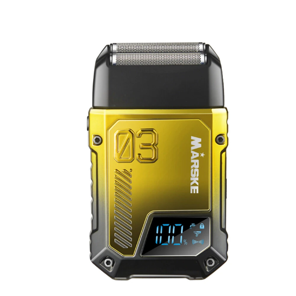 MARSKE MS-3412 Electric Beard Shaver High Speed Motor Beard Trimmer for Men Reciprocating 2-Blade Shave System Hair Clippers Electric Shave