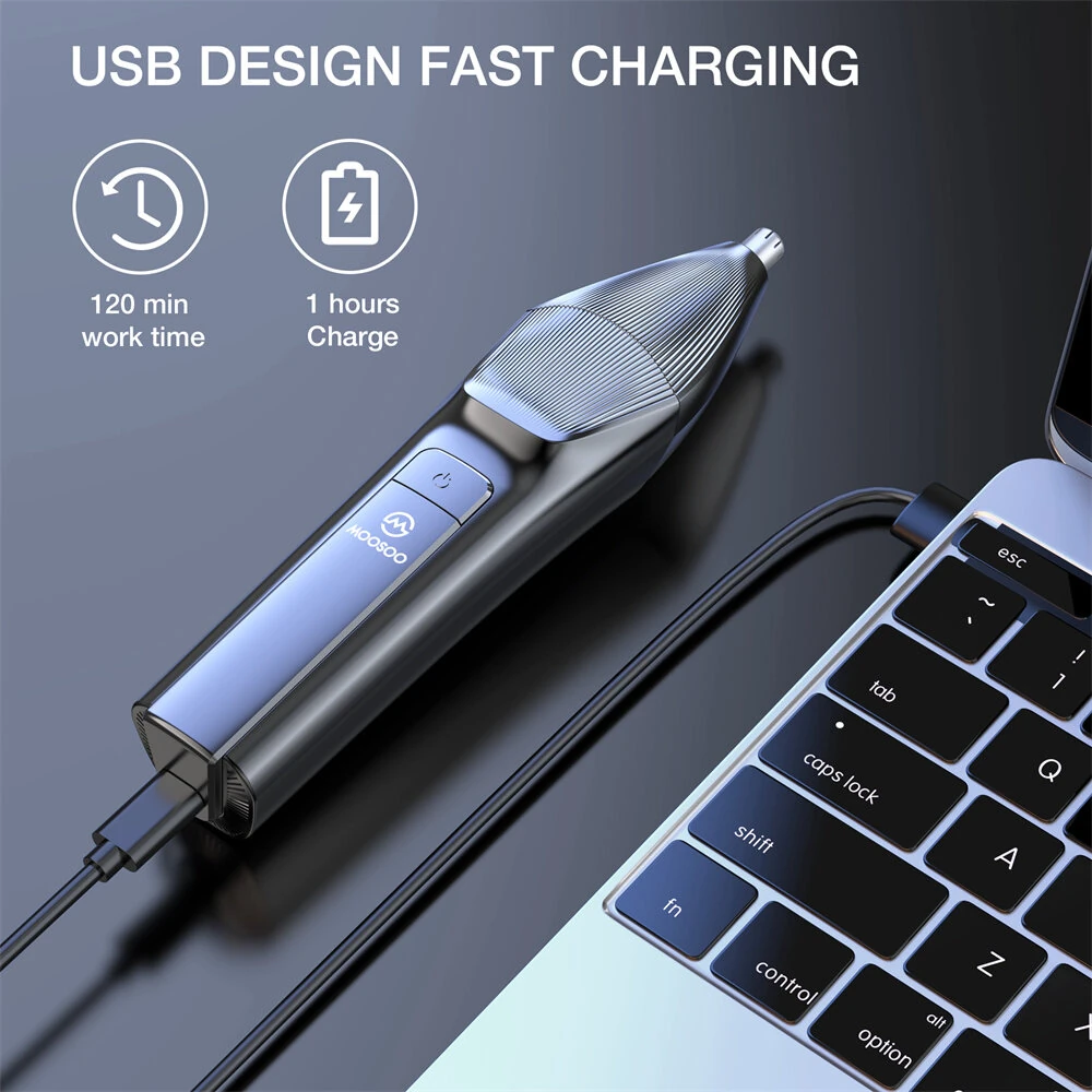 [EU Direct] MOOSOO RS1901 6-in-1 Multi-Grooming Kit for Men Electric Shaver Hair Trimmer Beard Trimmer & Nose Hair Trimmer Body Groomer IPX7 Waterproof LCD Display