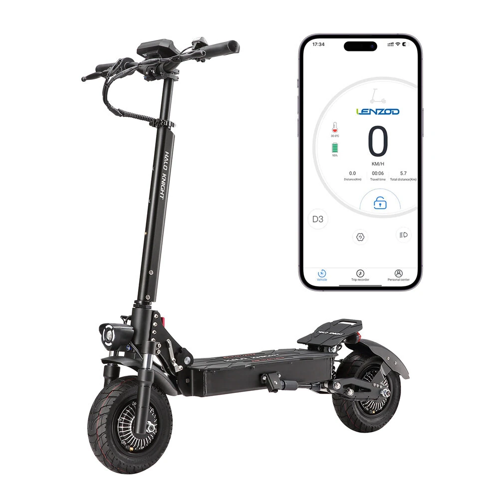 [EU DIRECT] HALO KNIGHT T104 2025 Version Electric Scooter 21Ah 52V 2400W Motor Recommended Top Speed 25KM/H 10 Inches Tire Electric Scooter 45km Mileage Max Load 120Kg