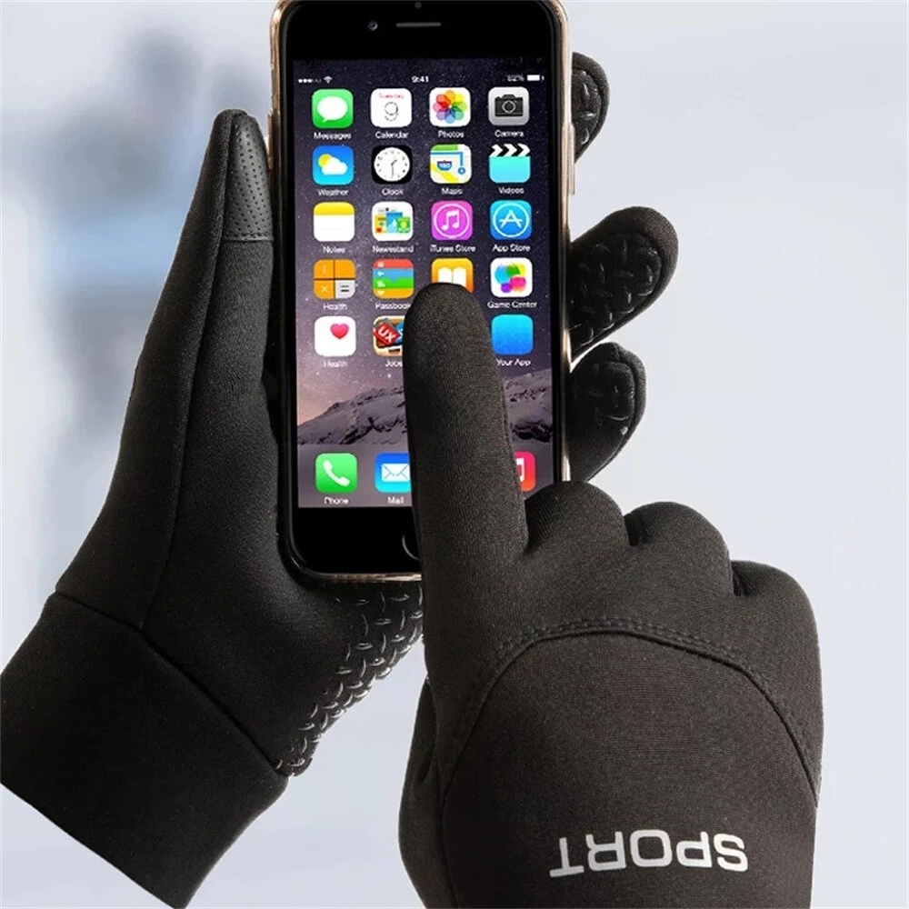 TENGOO Winter Outdoor Sports Cycling Gloves Windproof Waterproof Fleece Cold-Proof Ski Finger Touchscreen Non-Slip Motorcycle Gloves