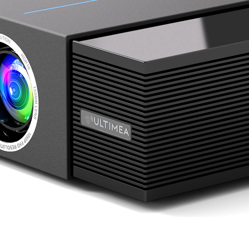 [EU Direct] Ultimea Apollo P60 LCD Smart Projector 900 ANSI Lumens 4K Supported Video Portable Projector with Dual Bass Speakers WiFi6+BT HDR10 Auto Algorithm Home Theater