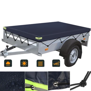 250cm Camper Van Trailer Cover Roof Tent Shelter 600D Waterproof Dust-proof Windproof Camping Trailer Canopy