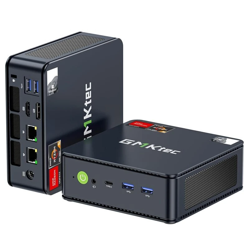 GMKtec M6 Ultra Mini PC AMD Ryzen 5 7640HS 6 cores 12 threads 16GB DDR5 512GB SSD /32GB DDR5 1TB SSD Windows 11 Pro WIFI 6E BT5.2 Dual LAN 4K Triple Screen Display Mini Computer Desktop Gaming PC