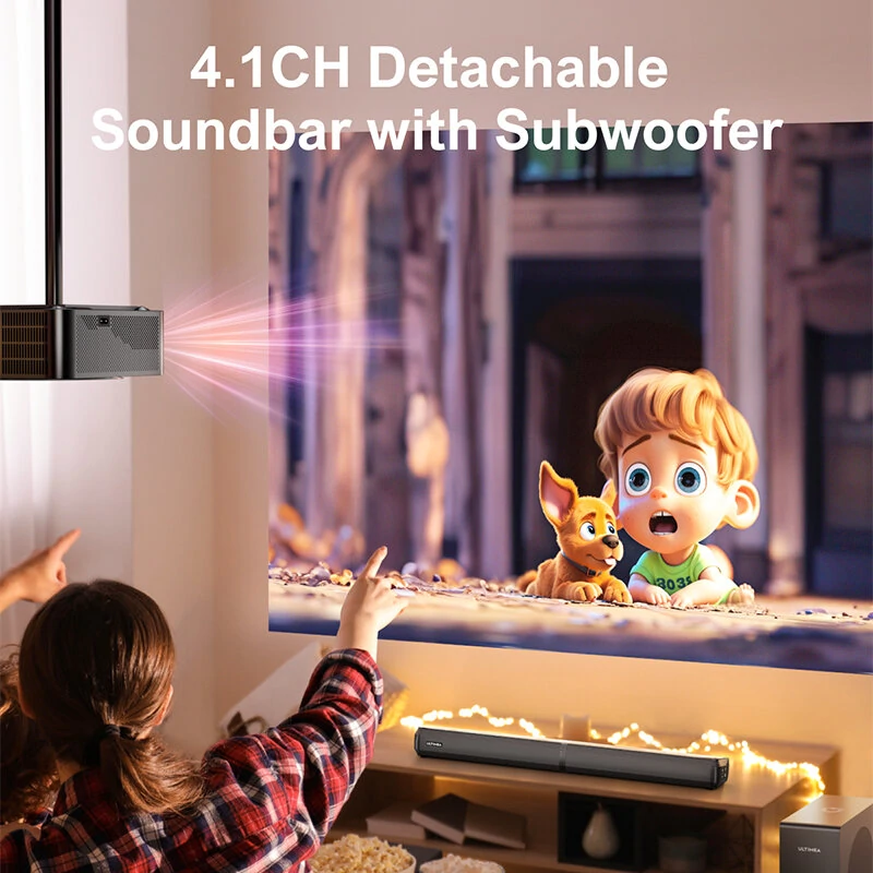 Ultimea Apollo S50 4.1CH Soundbar bluetooth Soudbar 5 Units 3 Mode Audio DSP Chip BassMax Tech Wired Soundbar Detachable Desktop Speaker