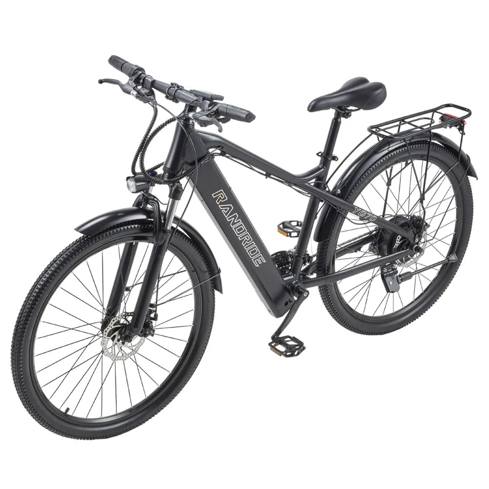 EU DIRECT] RANDRIDE YG70 Electric Bike 48V 14Ah 1000W Motor Recommended Top Speed 25KM/H 27.5inch Tires Electric Bike 40-50KM Mileage Disc Brake 180KG Max Load