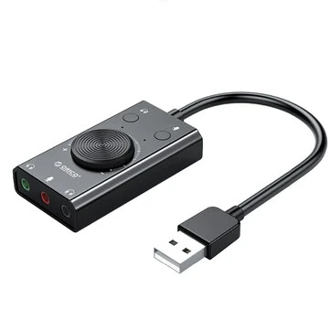 ORICO SC2 External USB Sound Card Audio Jack 3.5mm Cable Adapter Volume Adjustment Driver-free Stereo Microphone Speaker Headset