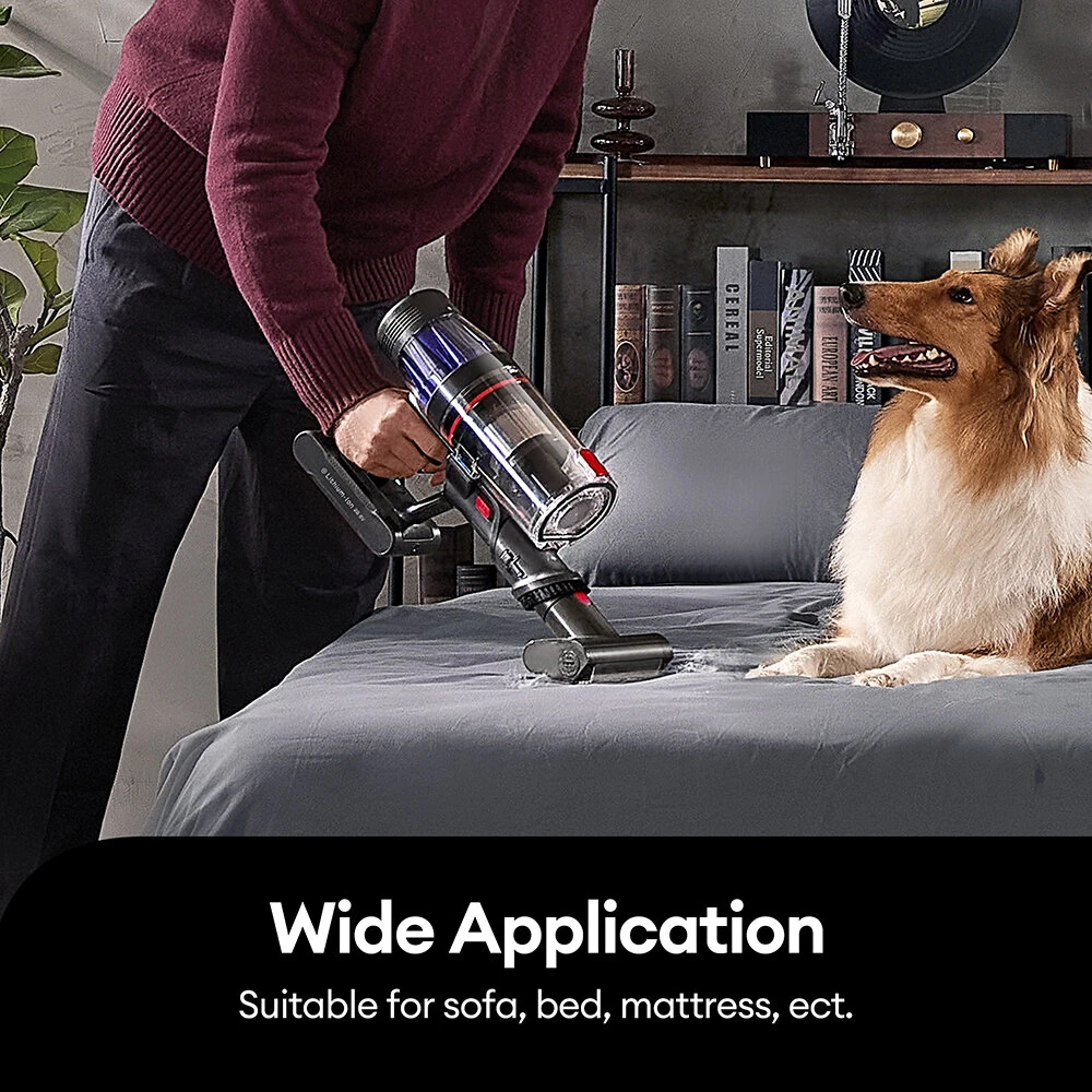 [EU Direct]Ultenic U16 Flex Cordless Vacuum Cleaner, 550W/50Kpa, 60Mins Runtime, 180°Bendable Wand Stick Vacuum Cordless with Charging Dock, Handheld Vacuum for Pet Hair/Carpet/Floor/Car