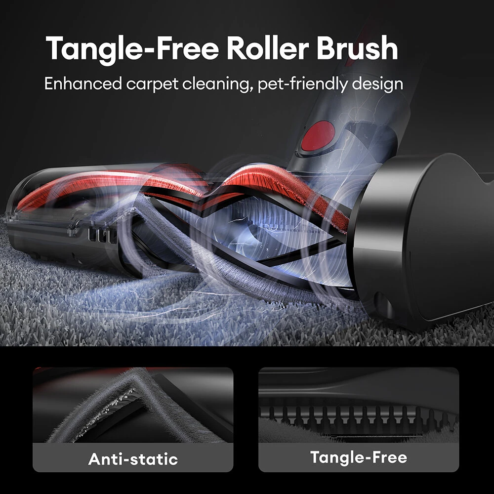 [EU Direct]Ultenic U16 Flex Cordless Vacuum Cleaner, 550W/50Kpa, 60Mins Runtime, 180°Bendable Wand Stick Vacuum Cordless with Charging Dock, Handheld Vacuum for Pet Hair/Carpet/Floor/Car