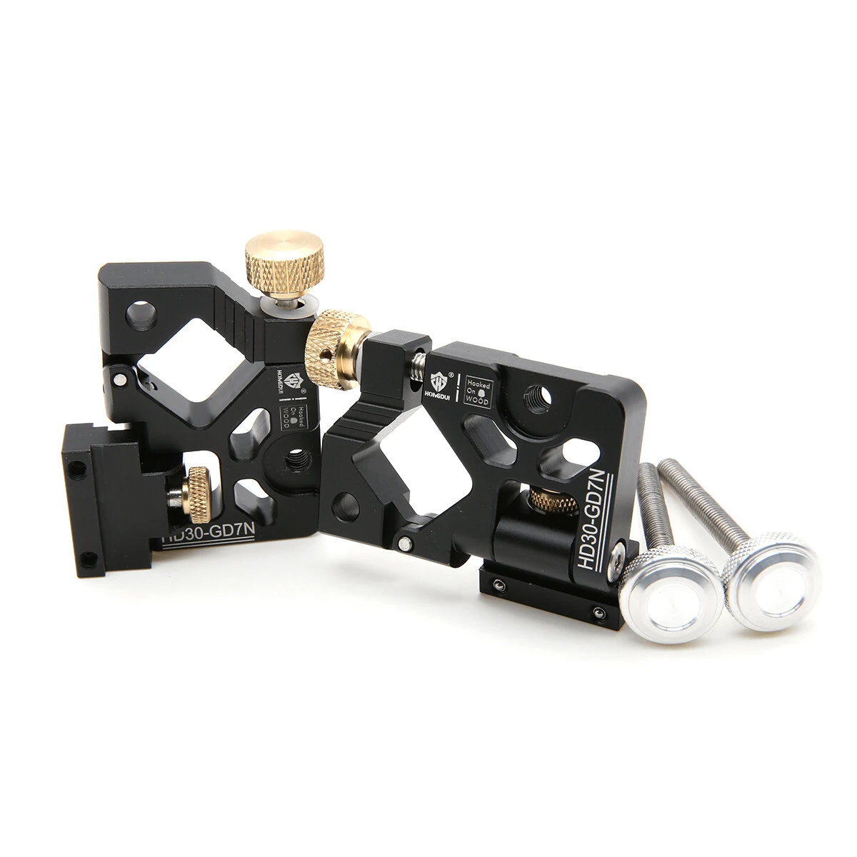 HONGDUI Hooked On Wood 2pcs Folding Guide Rail Clamp HD30-GD7N Bench Dog Flip Clamps Folding Rail Clip For MFT System