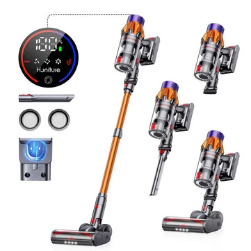 [EU Direct] Honiture X7 Handheld Cordless Vacuum,550W 45Kpa Strong Suction,Max 60Mins Runtime,Digital LED Display,Rechargeable Lightweight Stick Vacuum for floors & rugs