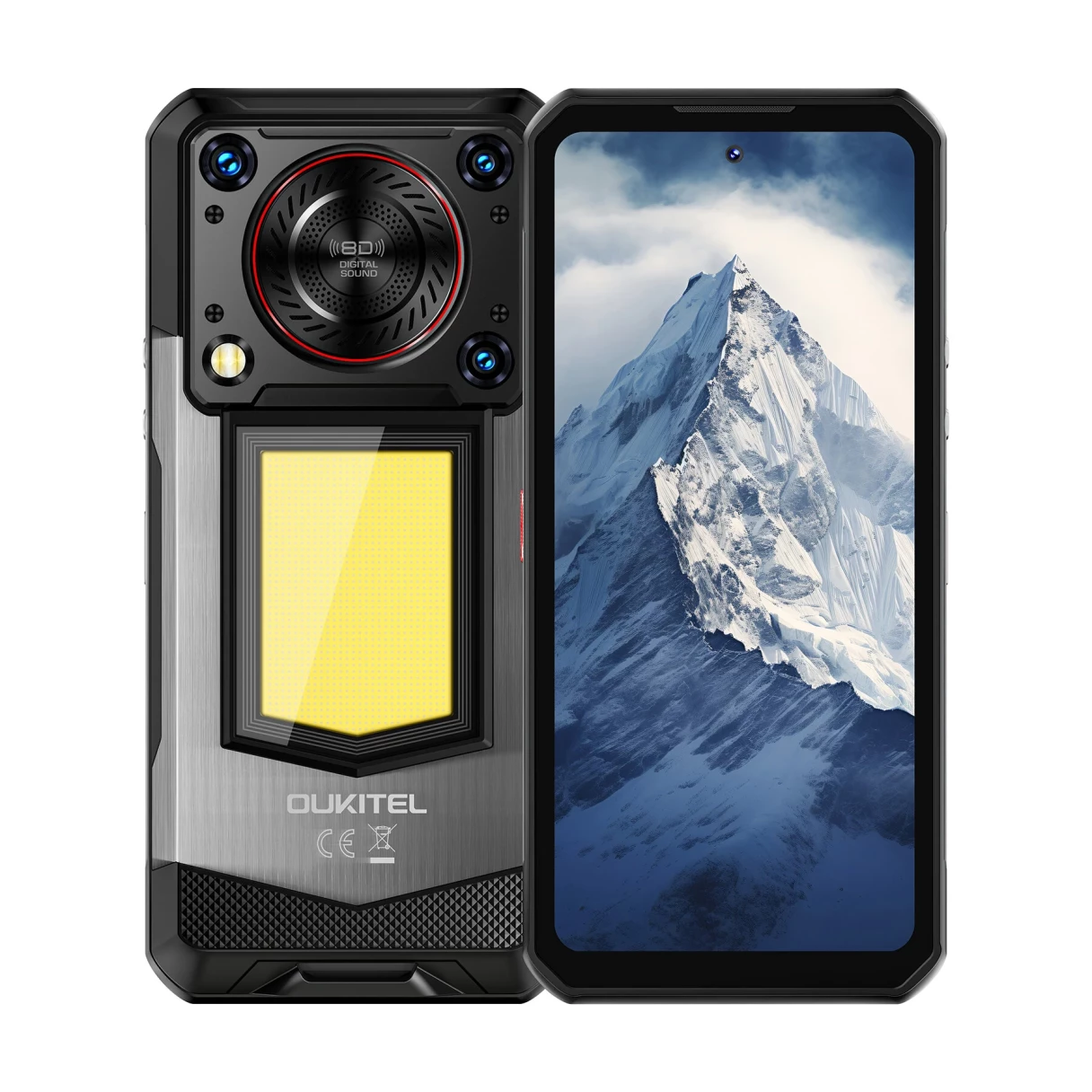 [EU Direct] Oukitel WP56 5G 128dB Loudspeaker Camping Light 36GB 512GB 108MP Camera 6.8 inch 120Hz 16000mAh 45W Fast Charge Android 15 Dimensity 7050 NFC IP68 IP69K Waterproof Rugged Smartphone