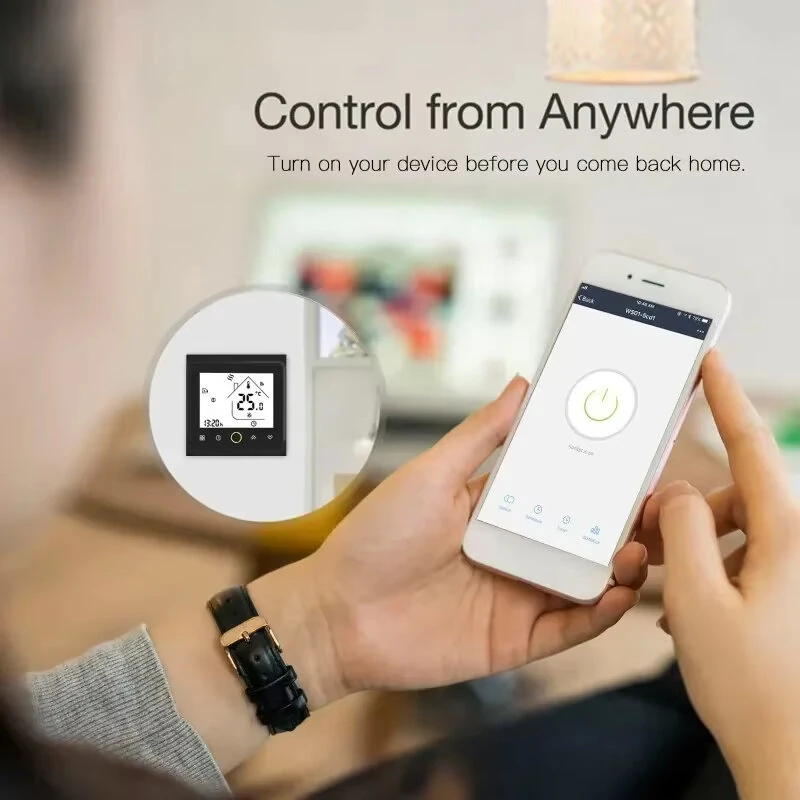 MoesHouse Tuya Zigbe Water/Electric Floor Heating/Gas Boiler Thermostat Touch Panel Smart Home Temperature Controller Voice Control with Alexa Google Assistant
