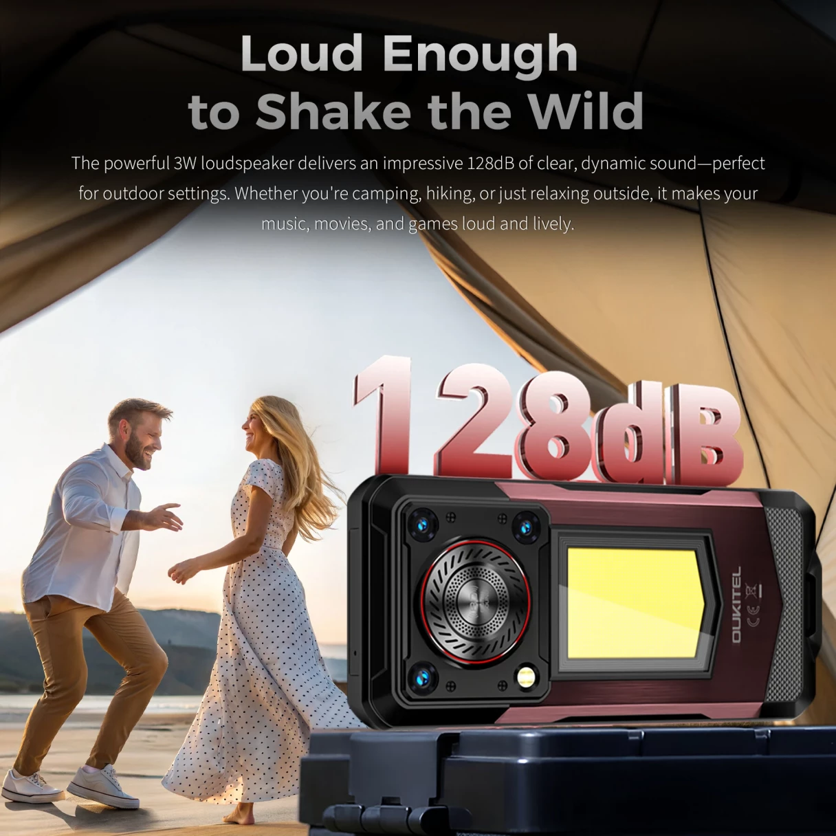 [EU Direct] Oukitel WP56 5G 128dB Loudspeaker Camping Light 36GB 512GB 108MP Camera 6.8 inch 120Hz 16000mAh 45W Fast Charge Android 15 Dimensity 7050 NFC IP68 IP69K Waterproof Rugged Smartphone